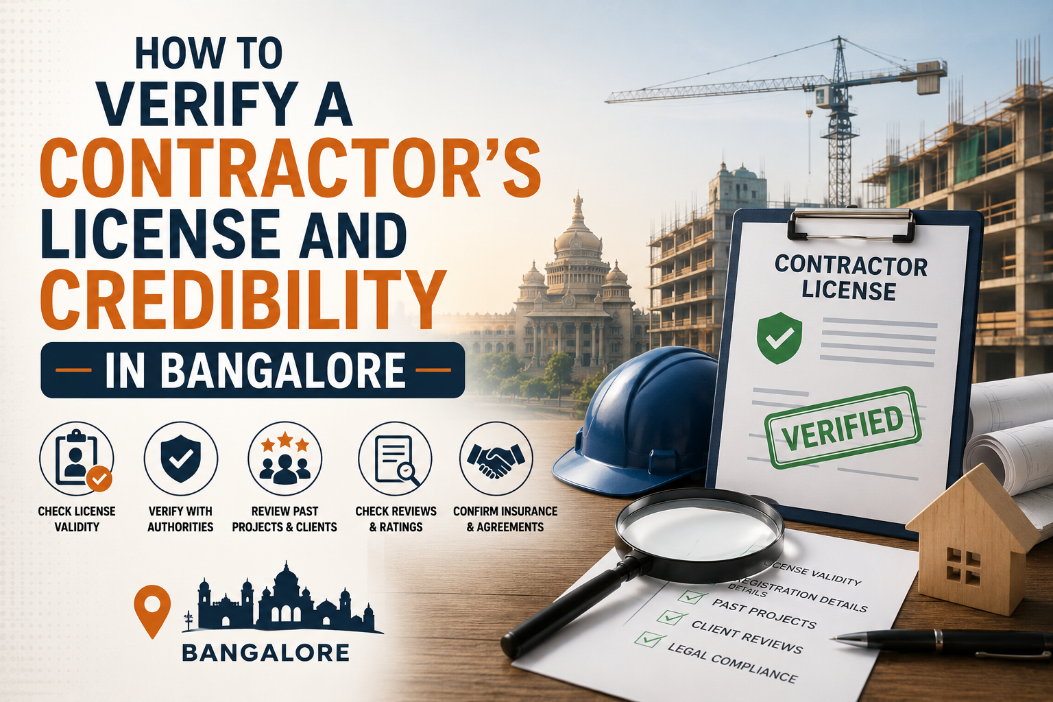 How to verify a contractor’s license and credibility in Bangalore